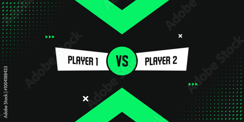 Battle versus background player vs player for sports, gaming, tournaments, competition banner