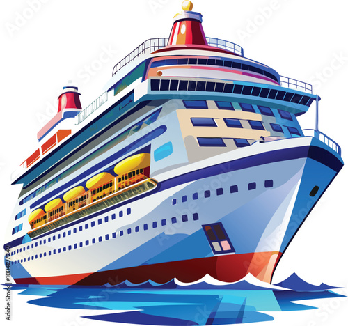 Cruise 3d vector sticker design