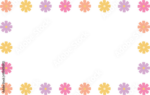 Pastel Pink Cosmos Vector Illustration