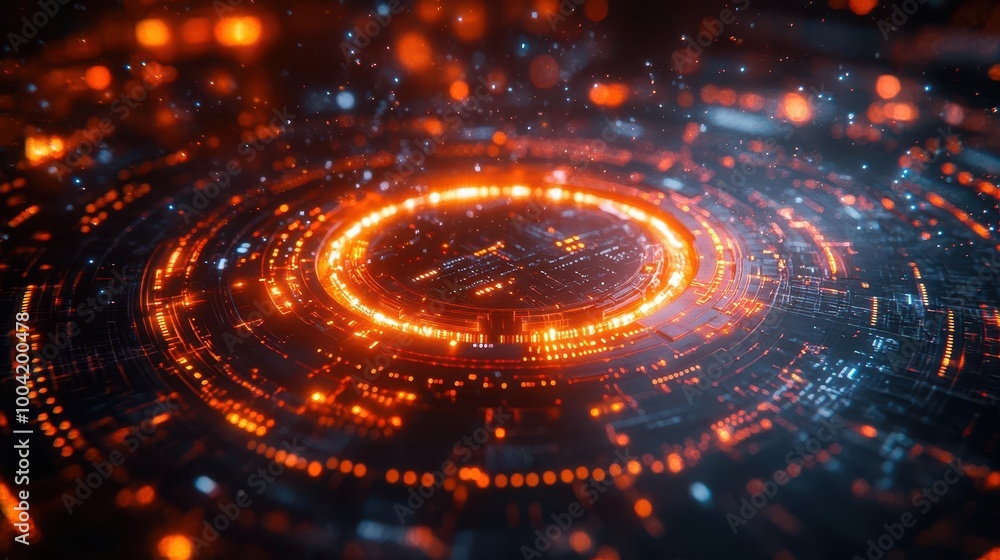 futuristic quantum computer core pulsing with energy surrounded by holographic data streams and ai nodes set against a backdrop of complex mathematical equations futuristic quantum computer core pulsing with energy surrounded by holographic data streams and ai nodes set against a backdrop of complex mathematical equations