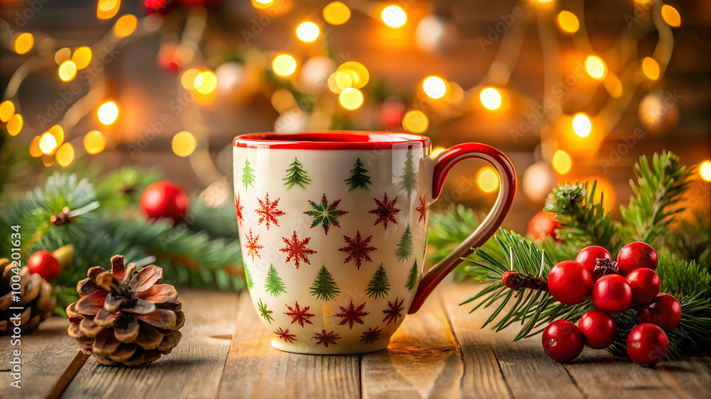 Festive Christmas Hot Chocolate with Whipped Cream Festive Christmas Hot Chocolate with Whipped Cream