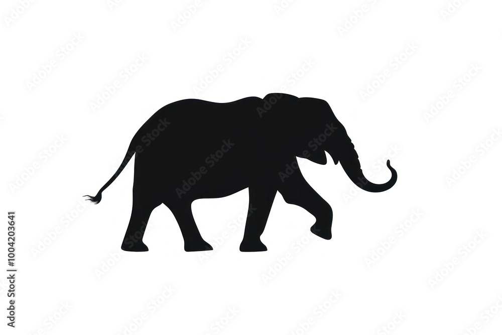 Fototapeta premium Elephant silhouette wildlife animal mammal.