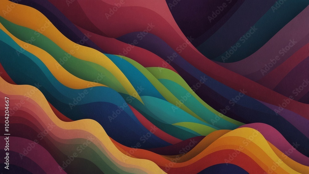 abstract colorful background with wavy, layered curves that overlap abstract colorful background with wavy, layered curves that overlap