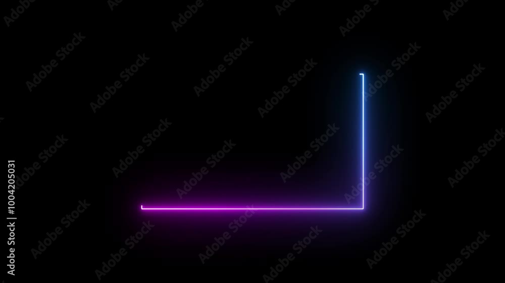 Rectangle farm icon animation with neon shine Rectangle farm icon animation with neon shine