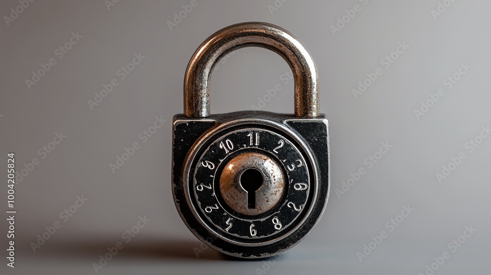 A combination padlock.