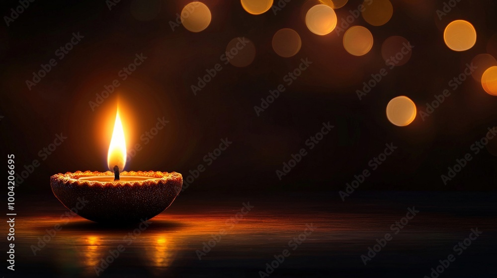 A creative Happy Diwali greeting card featuring a diya (traditional oil lamp) crafted from the famous Maharashtrian snack Chakali, with a glowing flame symbolizing warmth A creative Happy Diwali greeting card featuring a diya (traditional oil lamp) crafted from the famous Maharashtrian snack Chakali, with a glowing flame symbolizing warmth