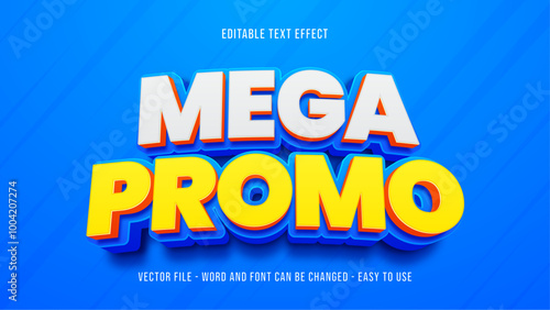 Mega sale editable text effect, advertising text style effect