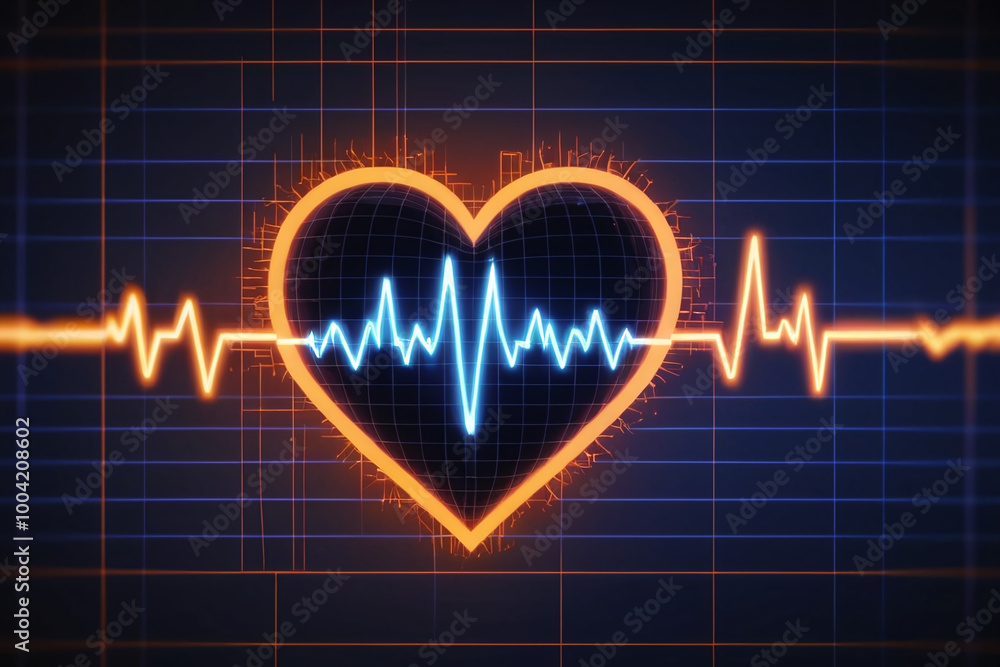 Cardiogram, pulse line with heart shape Cardiogram, pulse line with heart shape