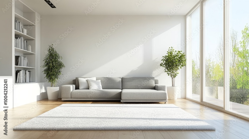 Modern Living Room with Natural Light Modern Living Room with Natural Light