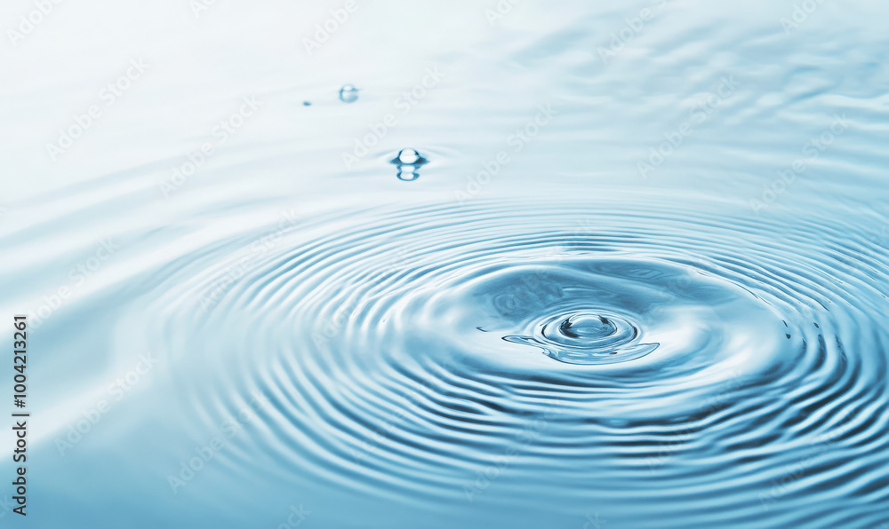 Ripples of tranquility spread across the calm surface of water during the early morning, reflecting soft light and serenity. Generative AI Ripples of tranquility spread across the calm surface of water during the early morning, reflecting soft light and serenity. Generative AI