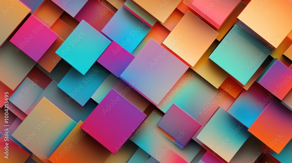 Vibrant abstract geometric pattern in shades of blue, pink, and orange, creating a dynamic and colorful visual experience. Vibrant abstract geometric pattern in shades of blue, pink, and orange, creating a dynamic and colorful visual experience.