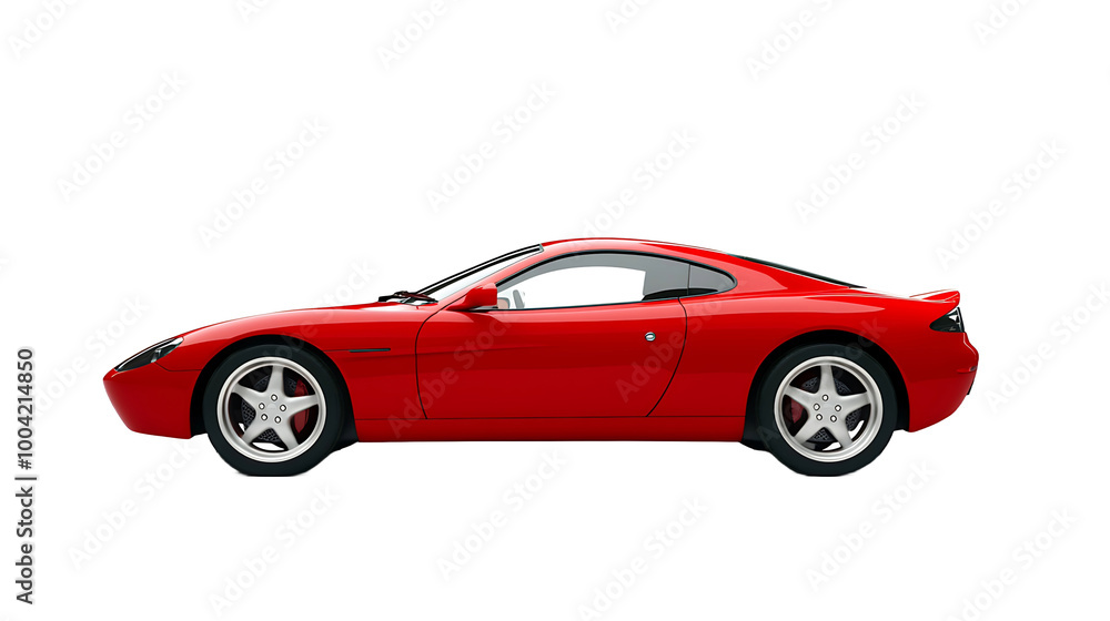 Red Sports Car isolated on transparent background Red Sports Car isolated on transparent background