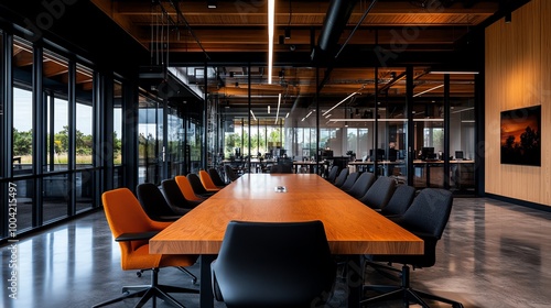 Ultramodern conference room in a research facility with interactive screens and glass walls, scientific meeting space, collaborative scientific innovation