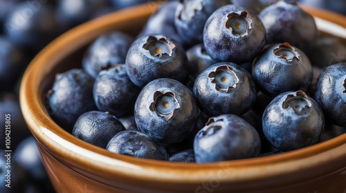 Wallpaper Mural Fresh blueberries in a wooden bowl. Torontodigital.ca