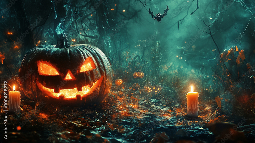 Blazing Jack-o'-lantern hall Blazing Jack-o'-lantern hall