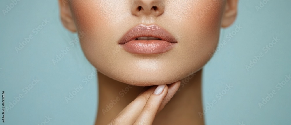 Close up of a womans flawless skin Close up of a womans flawless skin