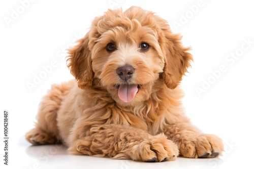 Cute Golden Doodle Puppy Playful Dog with Adorable Expression