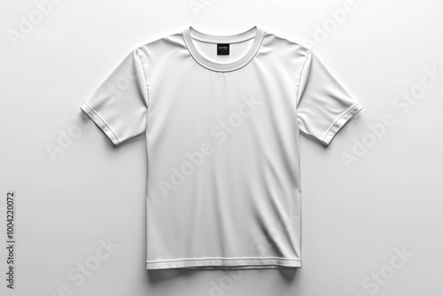 Wallpaper Mural White Tshirt Mockup Isolated created with Generative AI Torontodigital.ca