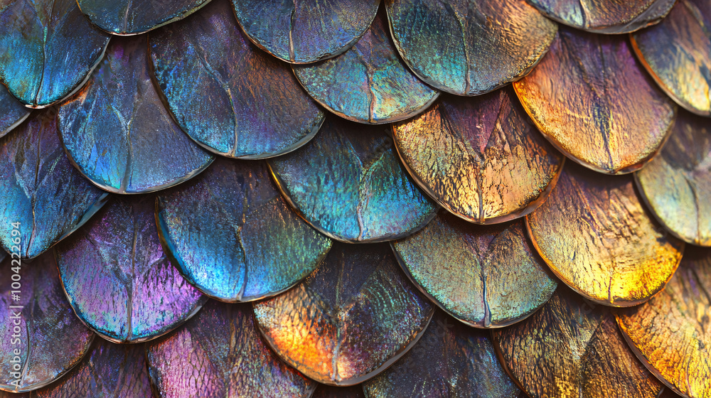 custom made wallpaper toronto digitalIridescent Blue and Gold Dragon Scales Seamless Pattern Texture