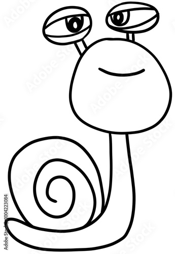 snail running outline