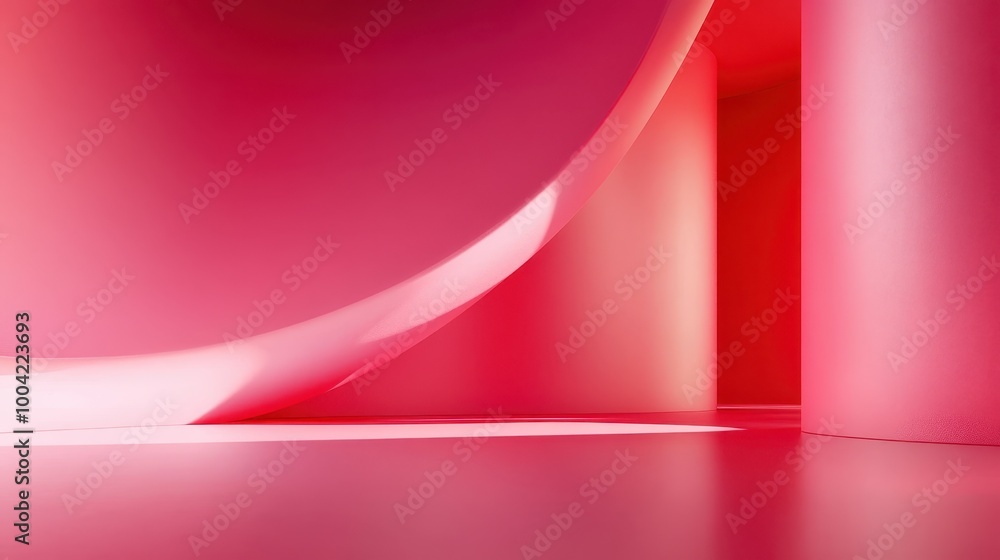 Obraz premium Soft Pink and Red Abstract Background Design