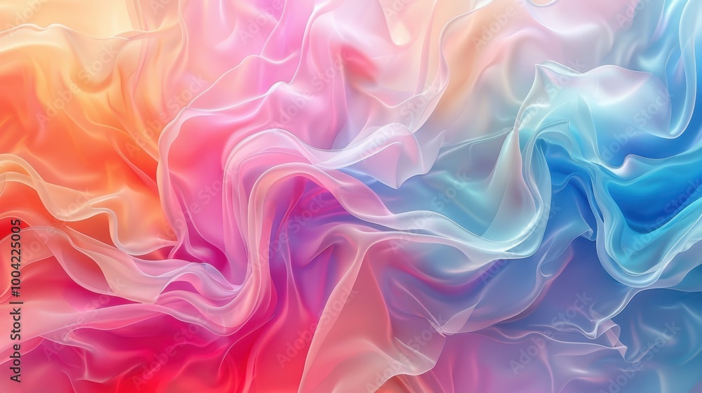 Colorful Flowing Fabric with Soft Texture Patterns Colorful Flowing Fabric with Soft Texture Patterns