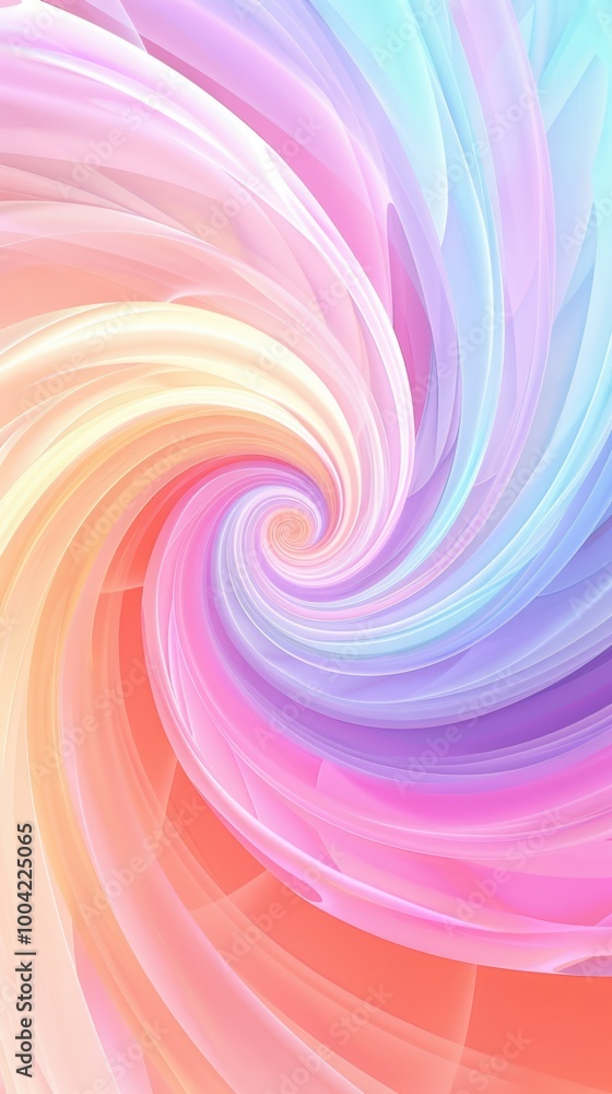 Obraz premium Colorful Abstract Swirl of Soft Pastel Tones