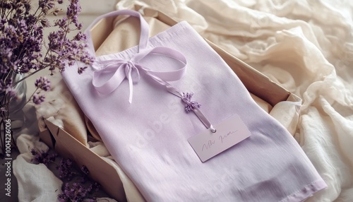 Serene and Elegant Lavender Gift Wrapping