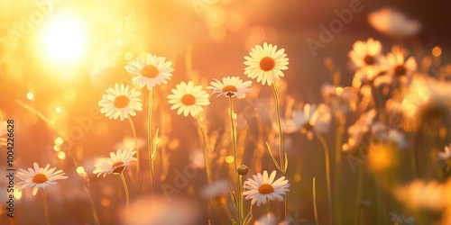 Sunlight daisies flowers nature.