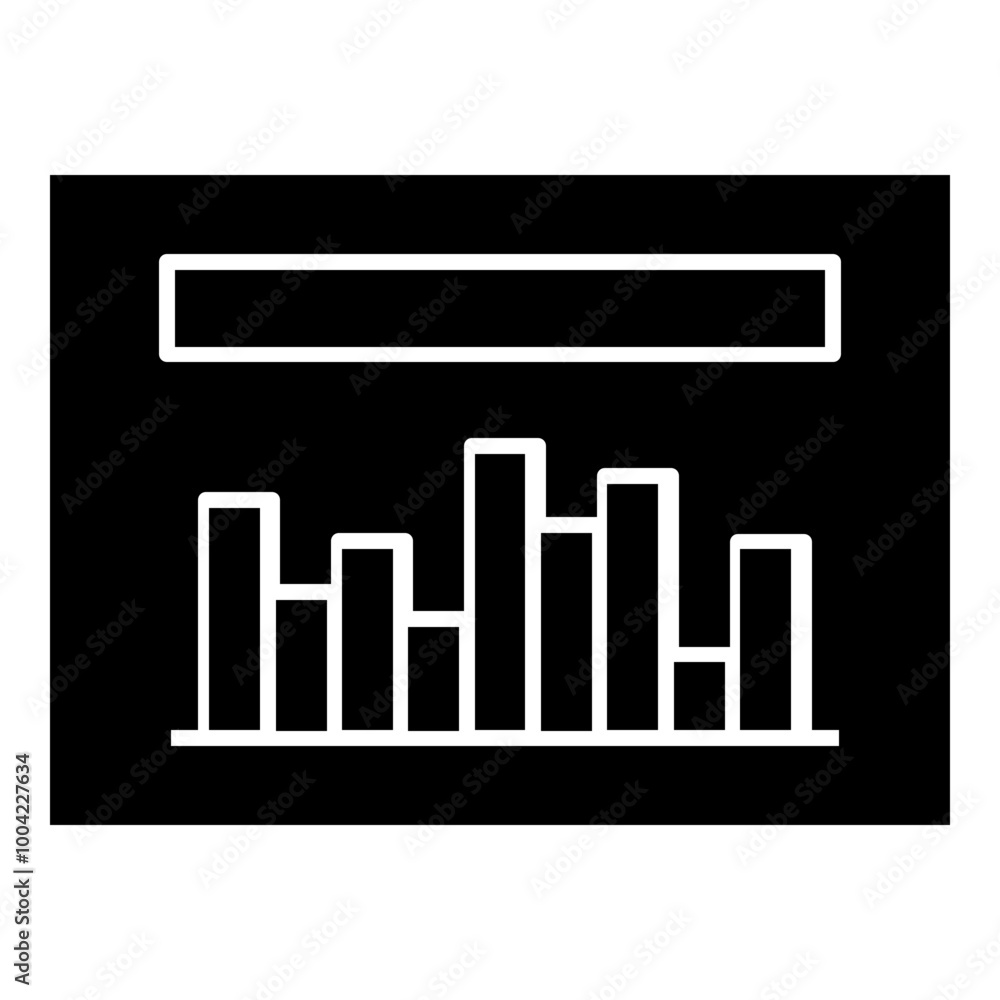 Chart Bar Presentation Template Simple Solid Icon Chart Bar Presentation Template Simple Solid Icon