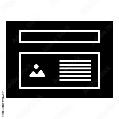 Image Description Presentation Template Simple Solid Icon