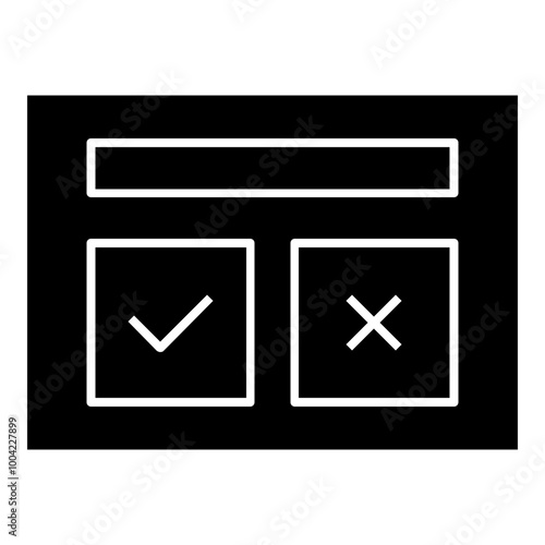 Voting Presentation Template Simple Solid Icon