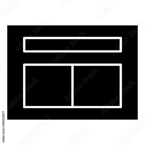 Columns Presentation Template Simple Solid Icon