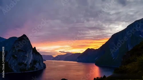 sunset over the ocean time-lapse
