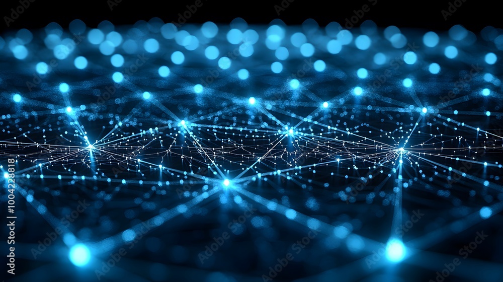 Interconnected Data Lines in 3D Illustration Interconnected Data Lines in 3D Illustration