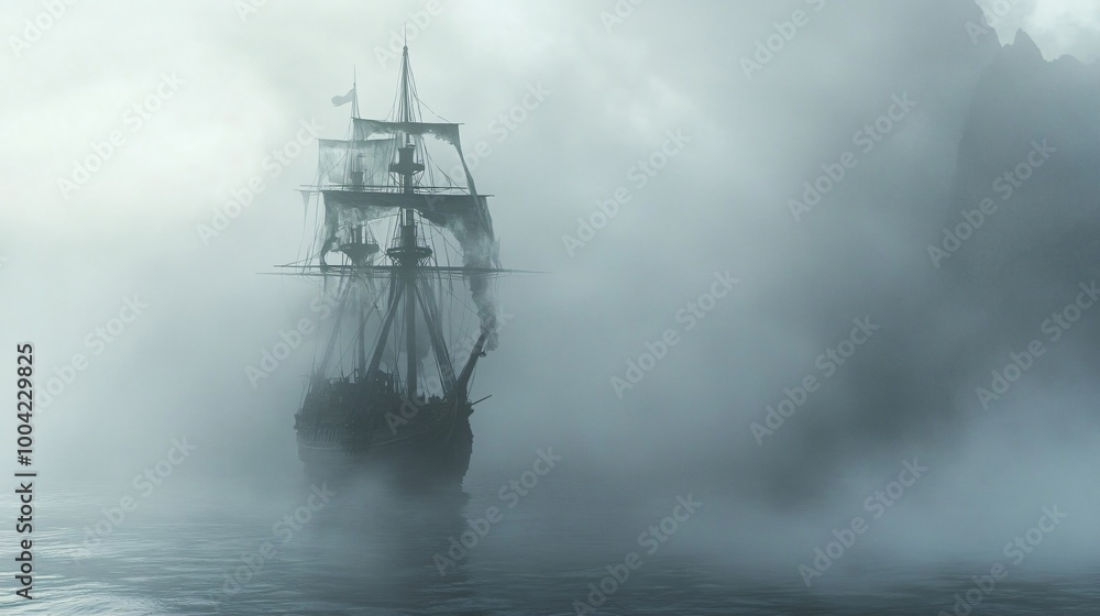Obraz premium The Old Destroyed Ship Is Still Alive