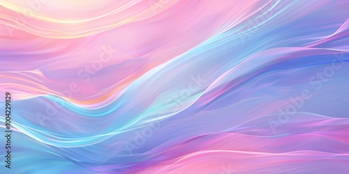 Wallpaper Mural Soft Colorful Waves in Pastel Shades Torontodigital.ca