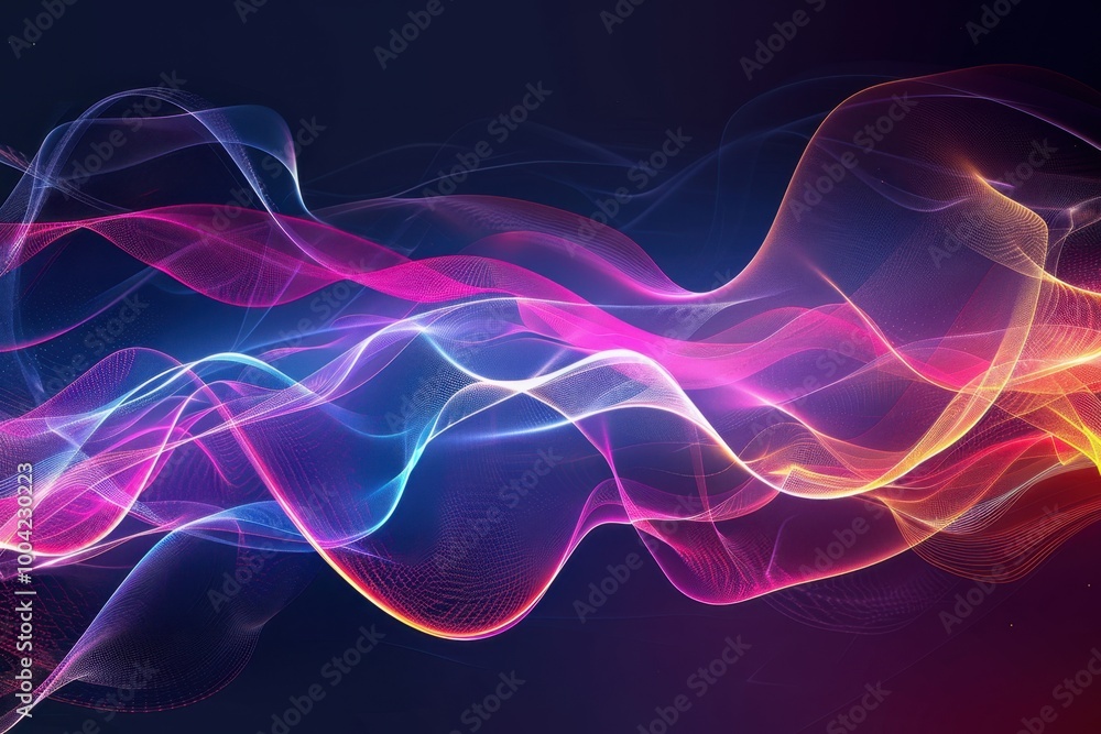 Vibrant Abstract Waves of Light and Color Vibrant Abstract Waves of Light and Color