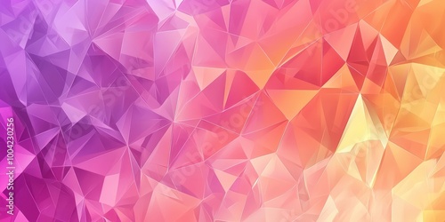  A vibrant abstract background featuring colorful triangles in a geometric pattern, ideal for use as a decorative wallpaper or web banner