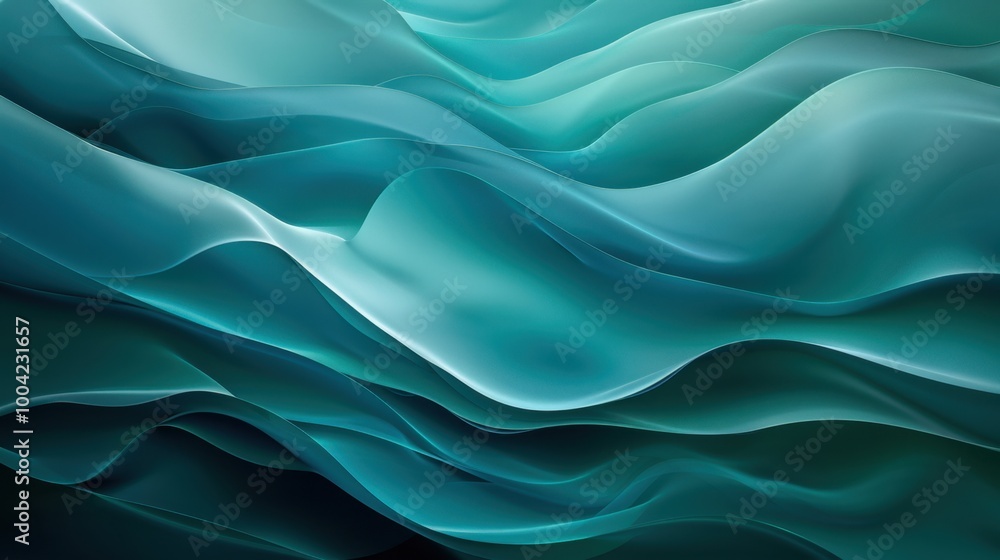 Obraz premium Serene Abstract Waves in Cool Tones