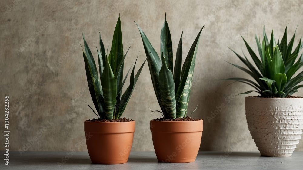 Snake Plant in a Terracotta Pot Snake Plant in a Terracotta Pot