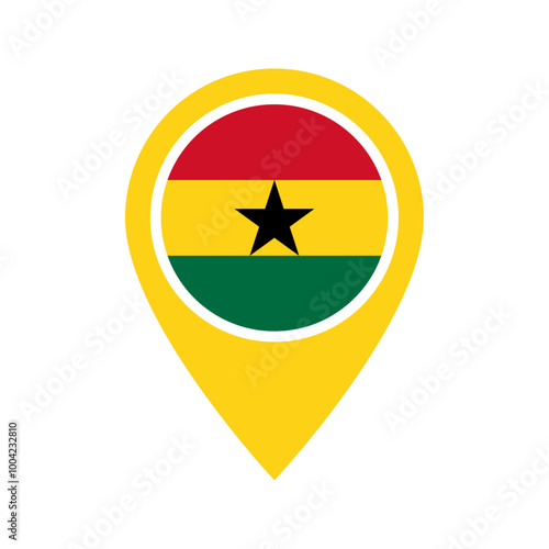 Free Download Ghana flag location icon - GFXLoad