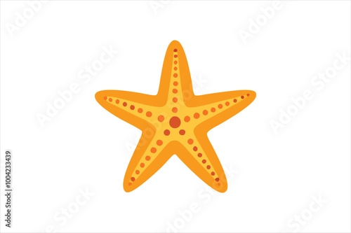 Cute Star fish vector art illustration