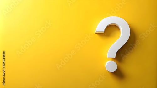 Question mark foam at right side with copy space on black background