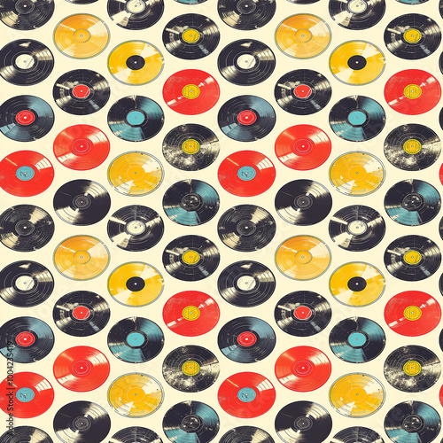 Blue Background With Circles and Dots Pattern