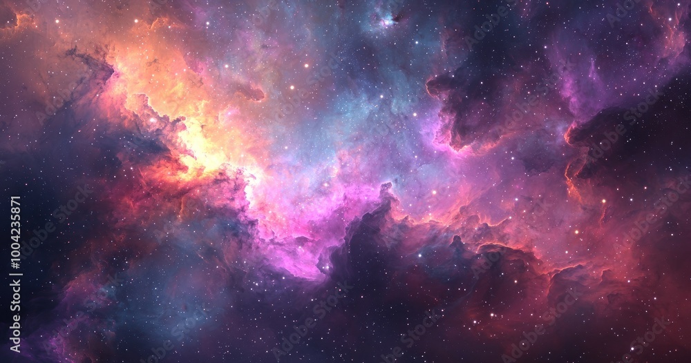 Naklejka premium Galaxy in space textured background