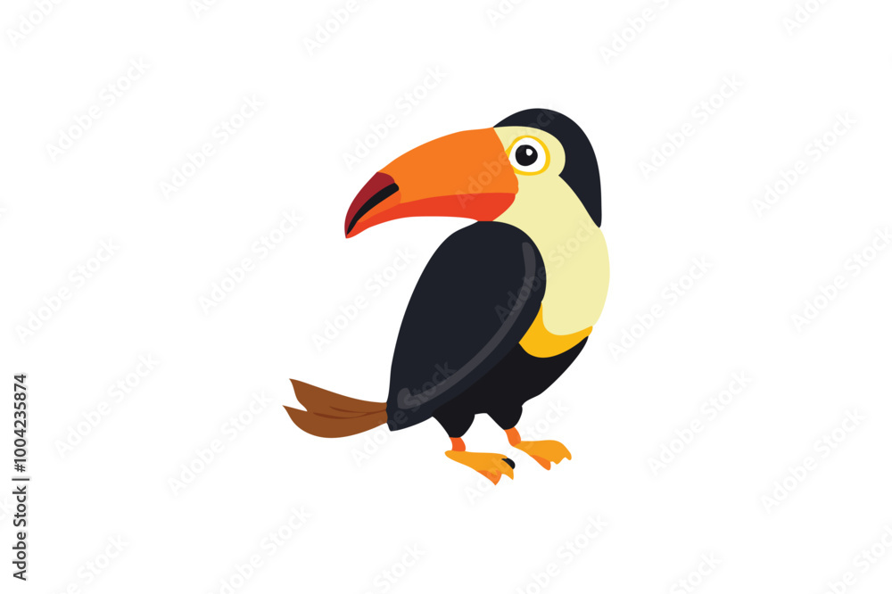 Fototapeta premium cute toucans bird vector art illustration 