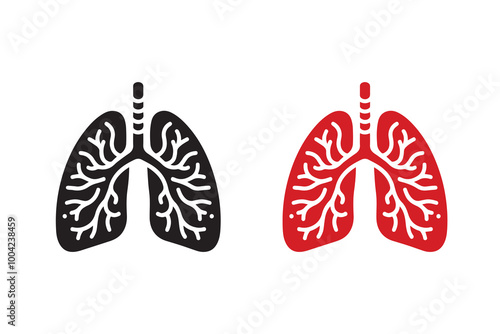 Human Lungs silhouette Illustration