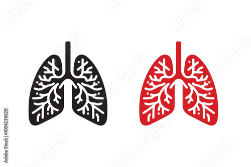 Human Lungs silhouette Illustration