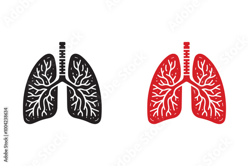 Human Lungs silhouette Illustration